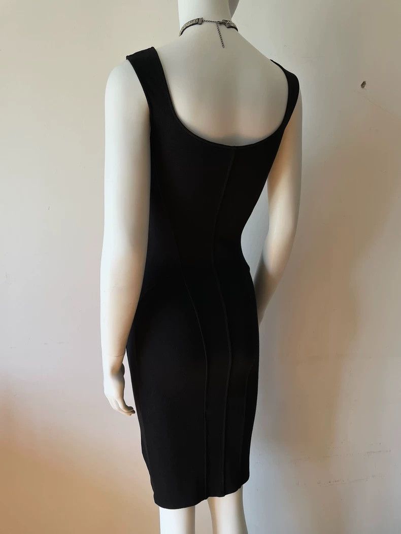 Helmut Lang HELMUT LANG Black lace breathable slim dress Size S / US 4 / IT 40 - 6 Thumbnail