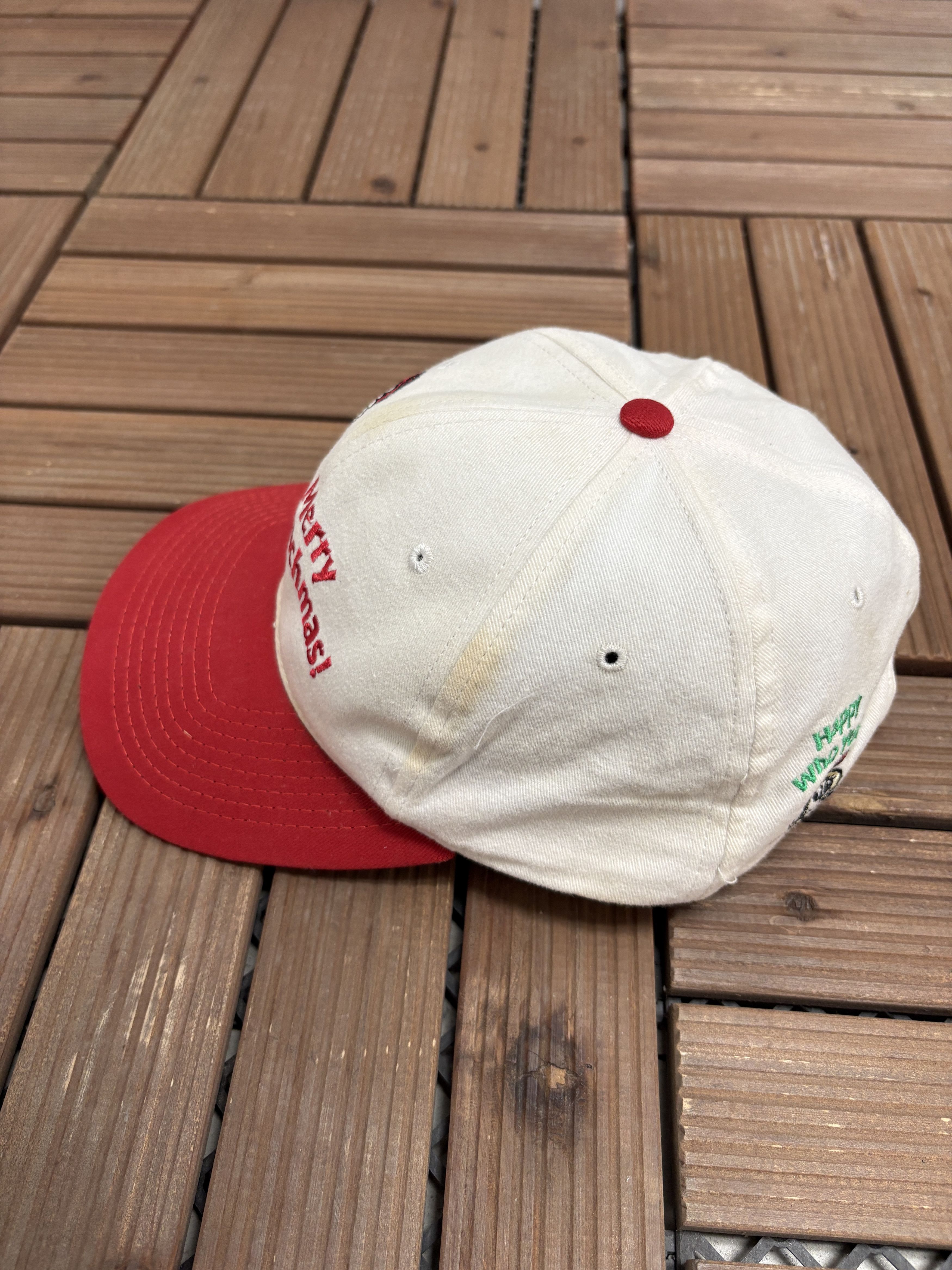 Vintage The Grinch Merry Grinchmas! Vintage White Snap Back Hat Size ONE SIZE - 4 Thumbnail