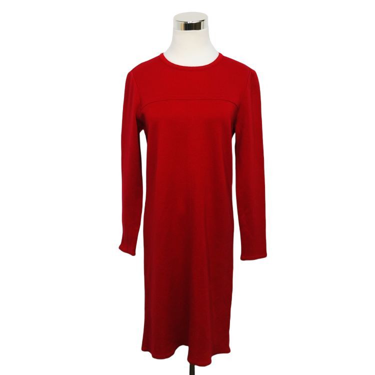 Saint Laurent Paris Saint Laurent Red Wool Dress Size M Size M / US 6-8 / IT 42-44 - 1 Thumbnail