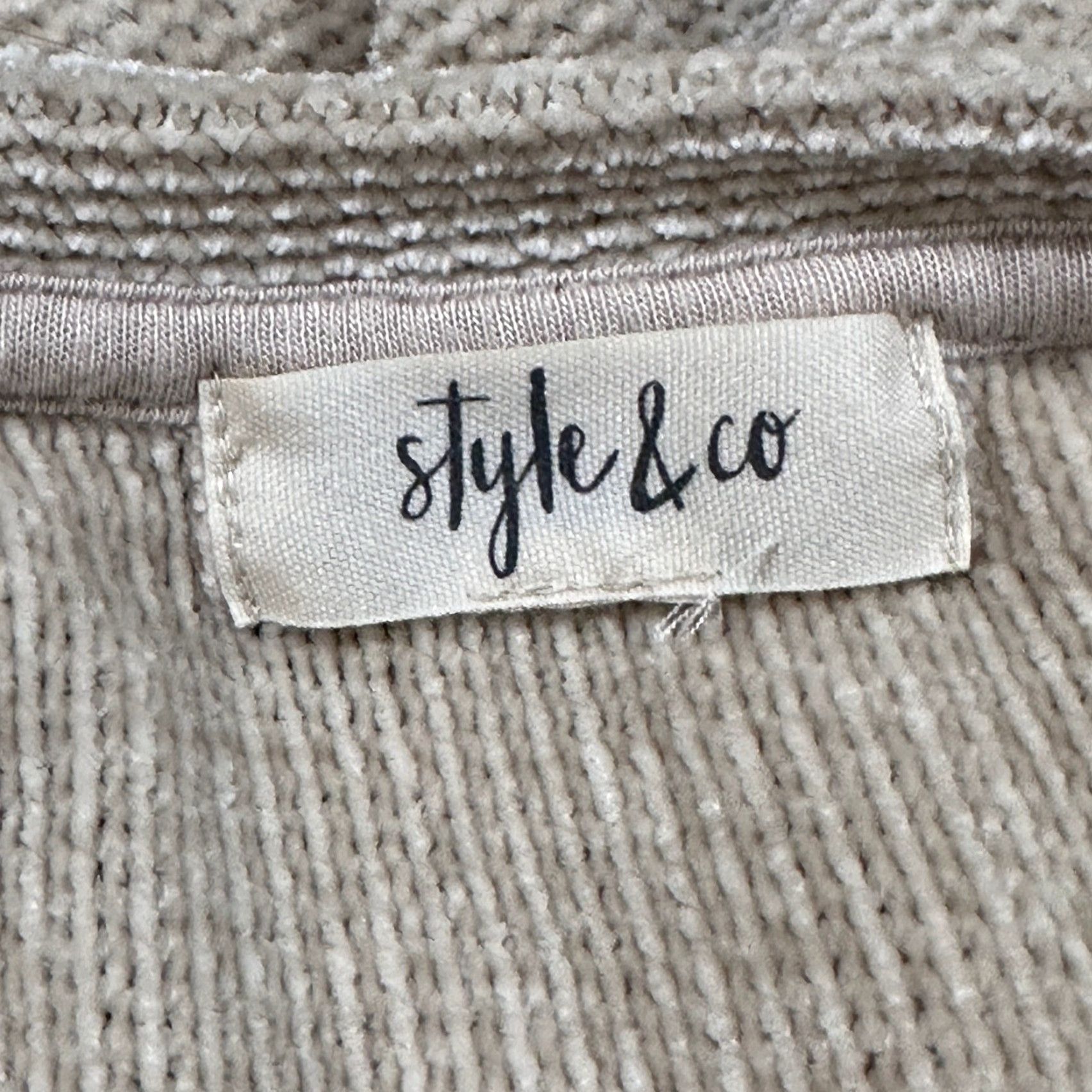 Style & Co Style & Co Sweater XL Beige Long Sleeve Minimalist Lagenlook Scoop Neck Pullover Women's Casual Everyday Clothing Size XL / US 12-14 / IT 48-50 - 4 Thumbnail