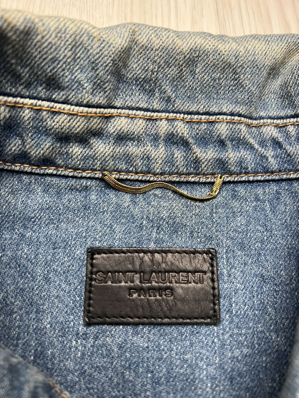 Saint Laurent Paris Saint Laurent Hedi Slimane Era Raw Hem Denim Jacket Size US XS / EU 42 / 0 - 6 Thumbnail
