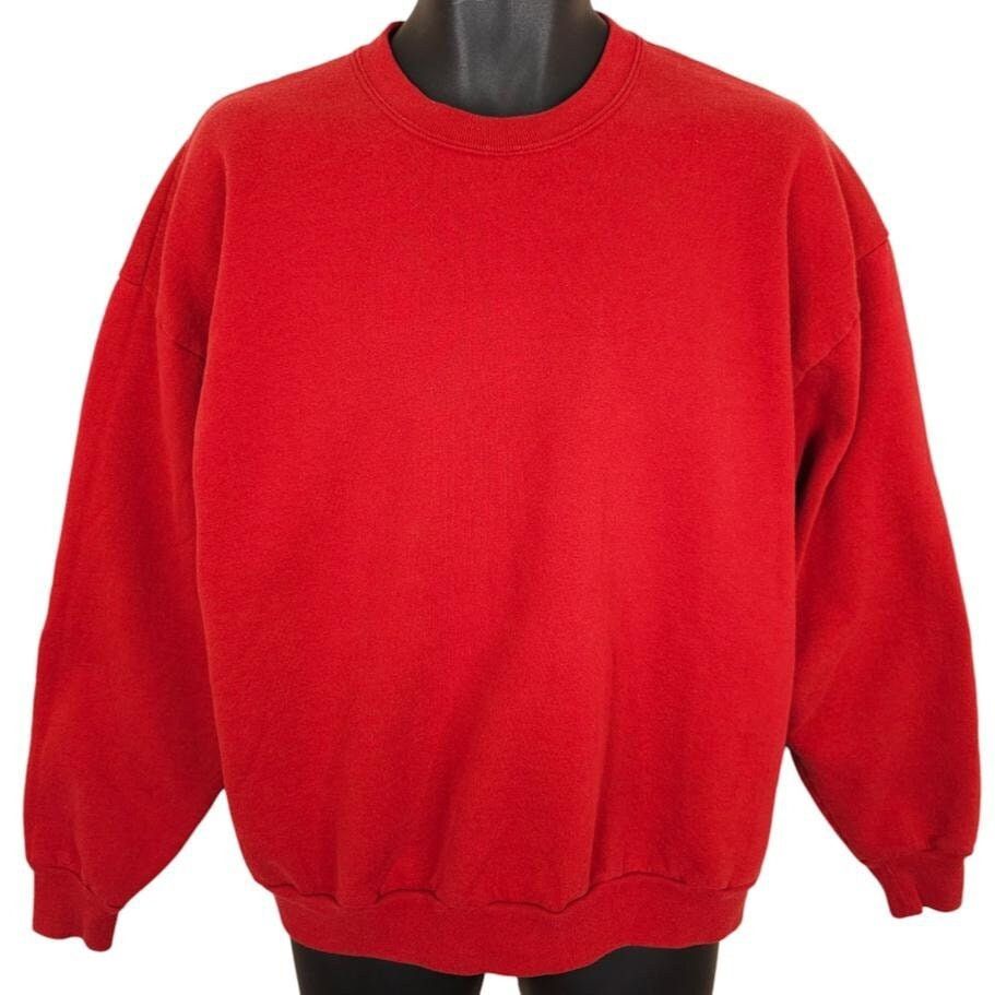 Vintage Vintage Jerzees Blank Sweatshirt Mens Size XL Red 90s Y2K Size US XL / EU 56 / 4 - 1 Thumbnail