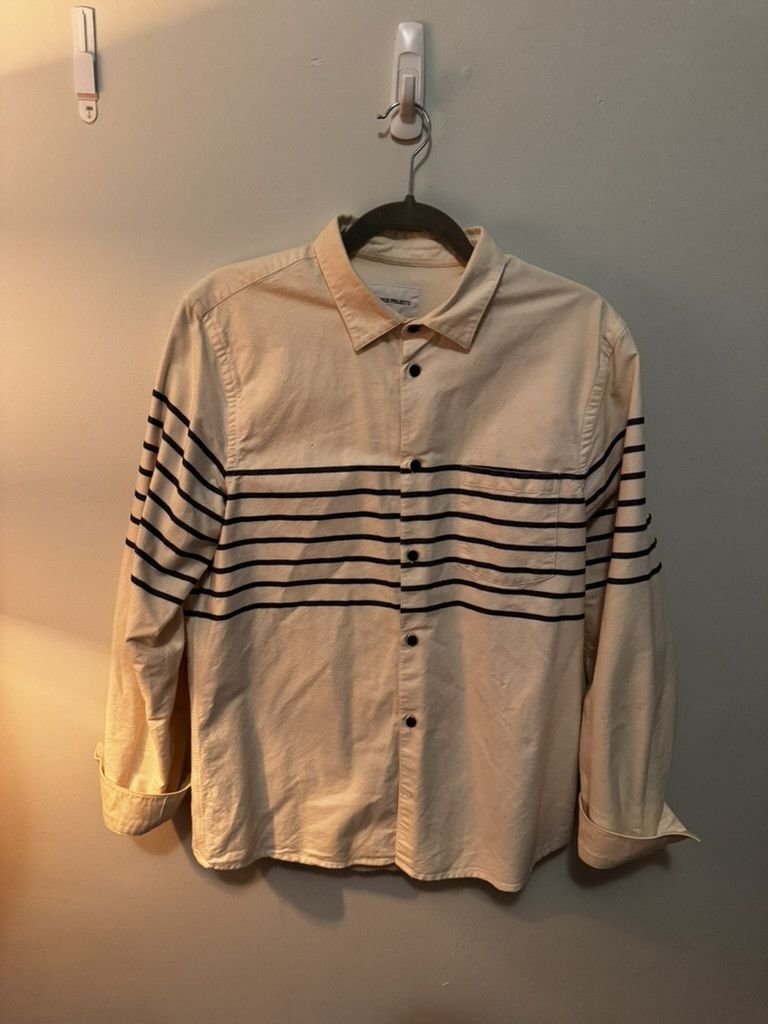 Norse Projects Norse Projects - Striped Button Up (White) Size US M / EU 48-50 / 2 - 1 Thumbnail
