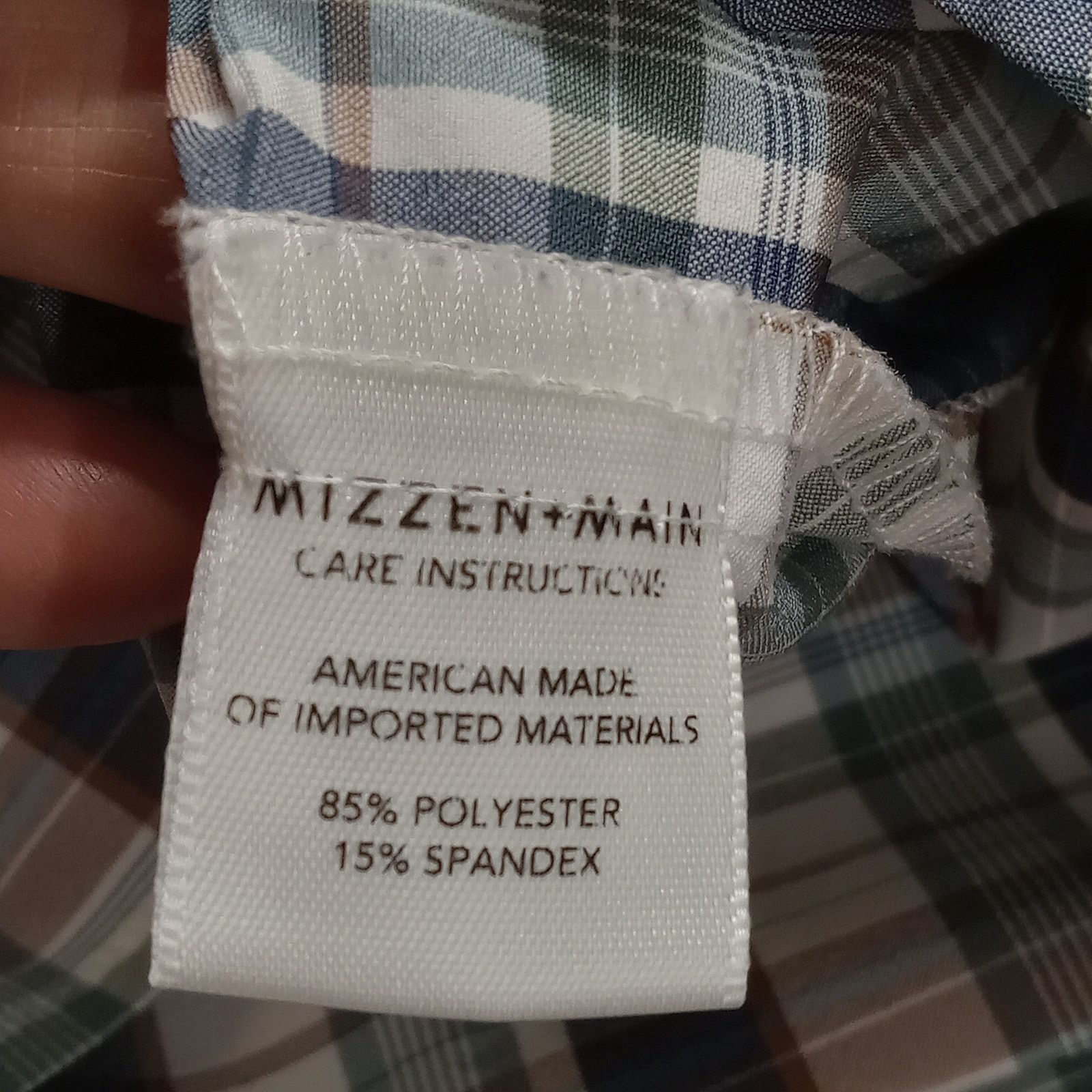 Mizzen+Main Mizzen+Main Shirt L Men's Leeward Trim Fit Blue Plaid Size US L / EU 52-54 / 3 - 5 Thumbnail