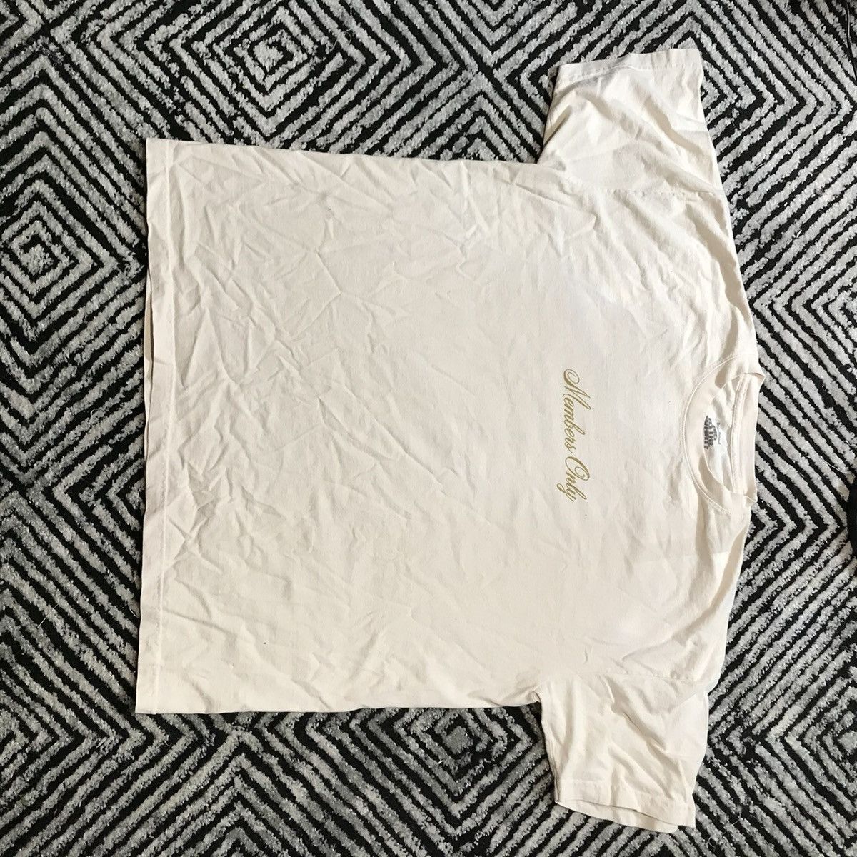 image of Drake “Members Only Ovo” Short Sleeve Shirt Tour Merch in Tan, Men's (Size 2XL)