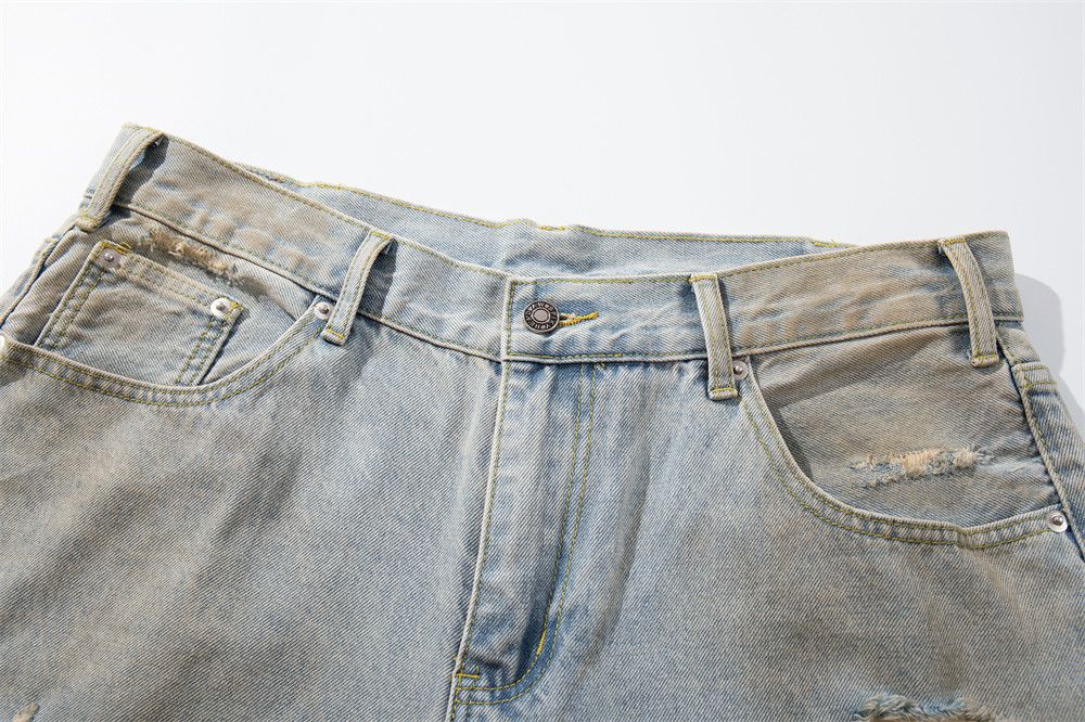 Vintage Men's dirty distressed casual washed ripped jeans Size US 32 / EU 48 - 3 Thumbnail