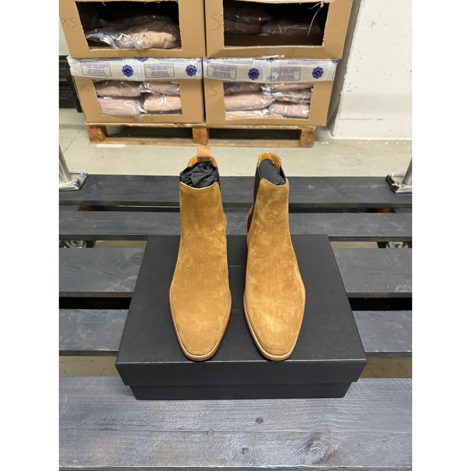 Saint Laurent Paris o1alsimx924 375680 Suede Chelsea Boots in Brown Size US 7.5 / EU 40-41 - 6 Thumbnail
