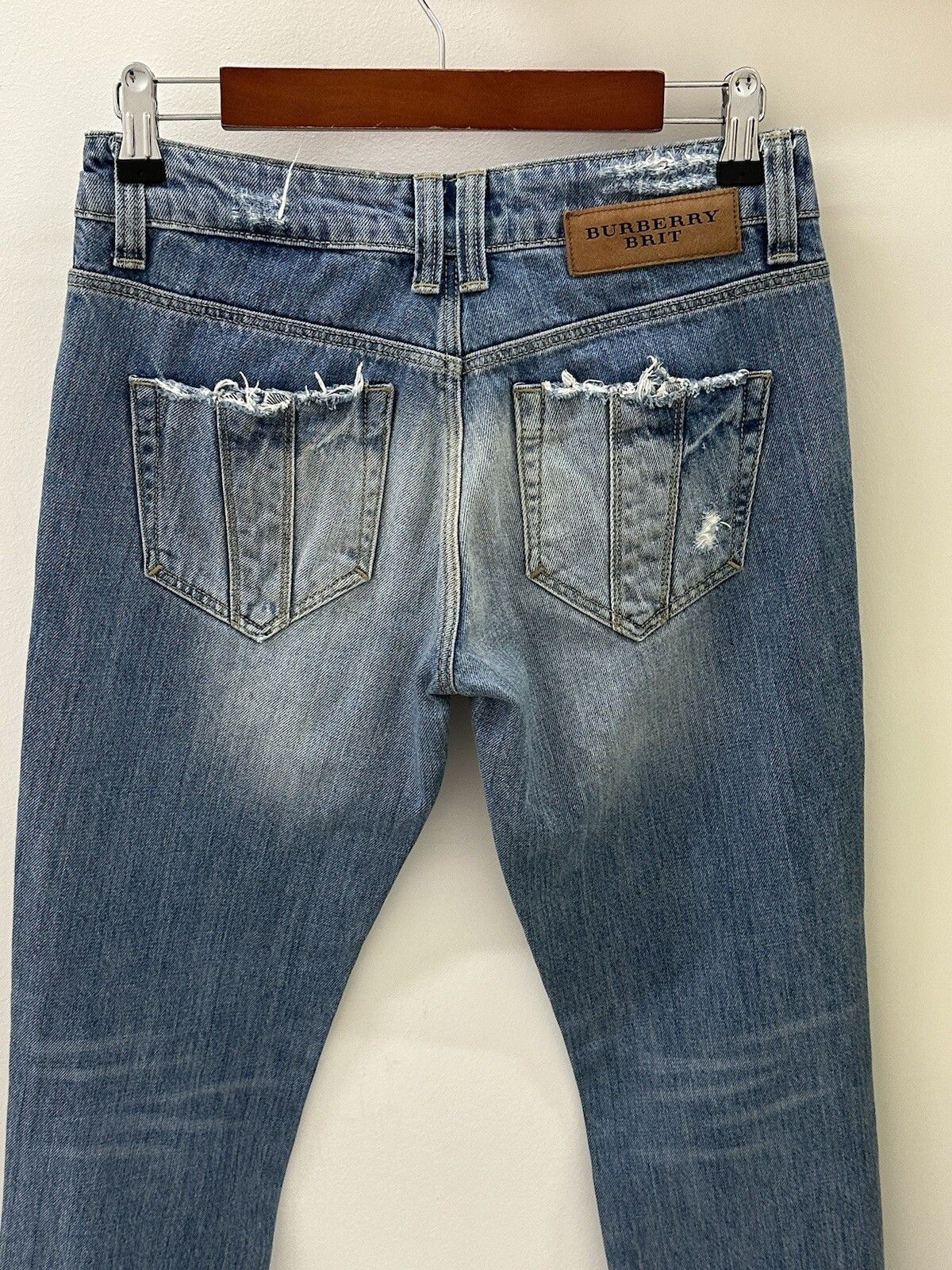 Burberry Burberry Brit Jeans Womens Denim Zip Distressed Blue Size 28" / US 6 / IT 42 - 8 Thumbnail