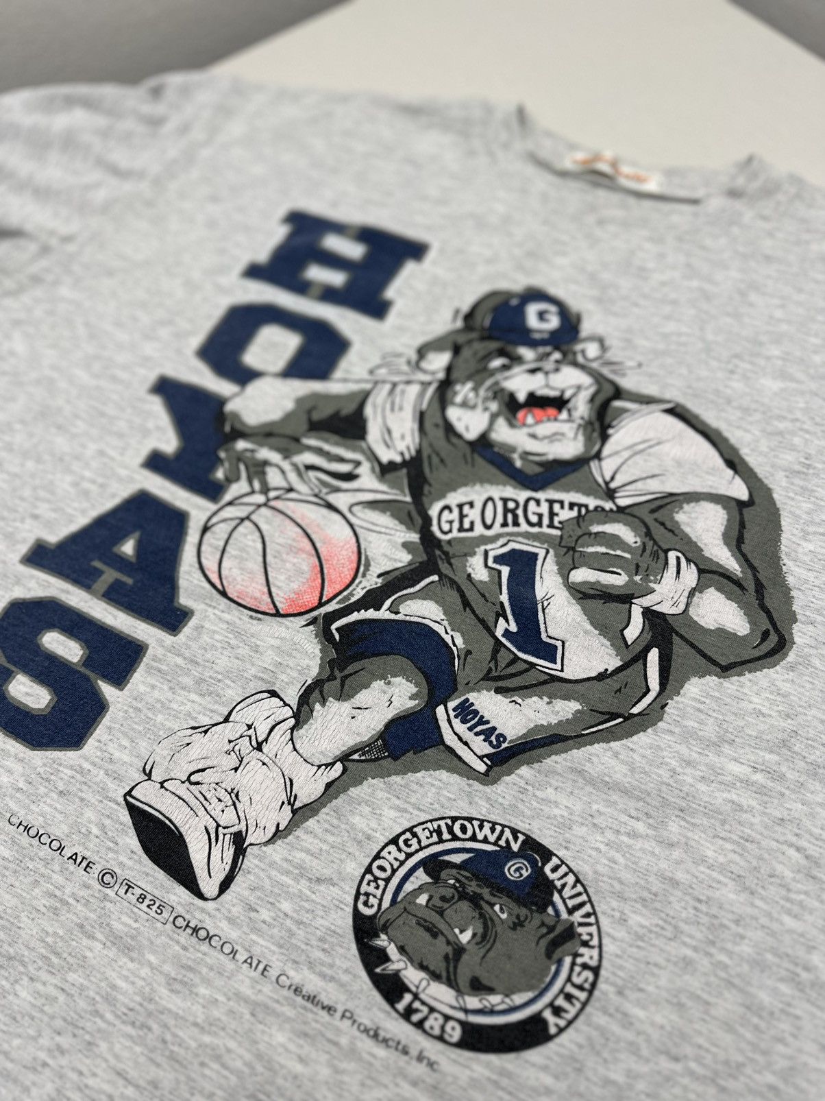 Chocolate Vintage 90s Georgetown Hoyas Crewneck L/S Tshirt Chocolate Size US M / EU 48-50 / 2 - 5 Thumbnail