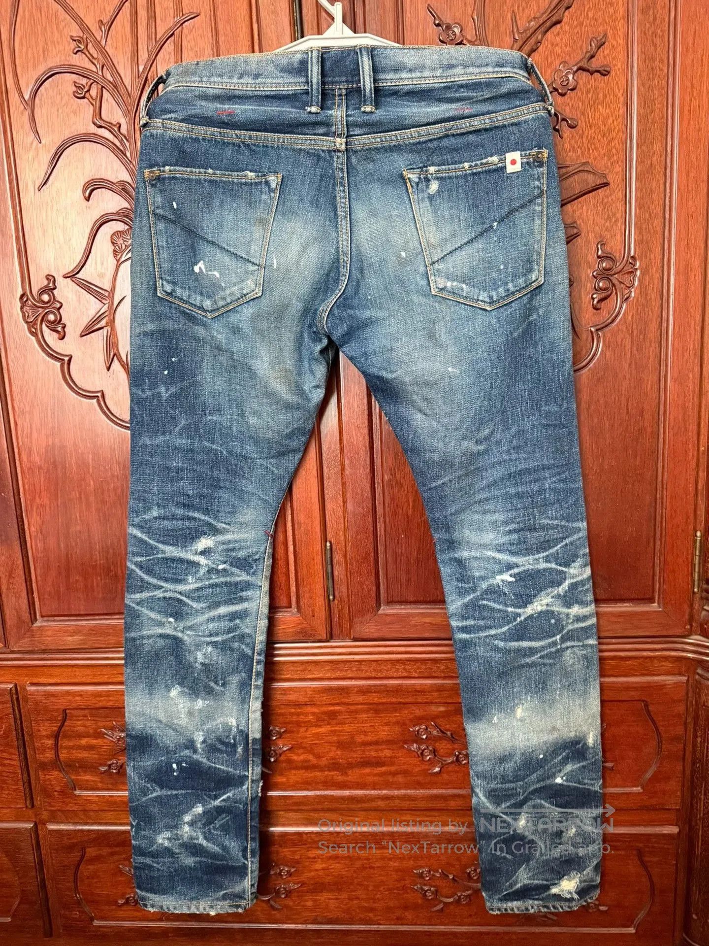 Japanese Brand DEETA Men's Slim Straight Selvedge Jeans. Size US 32 / EU 48 - 4 Thumbnail