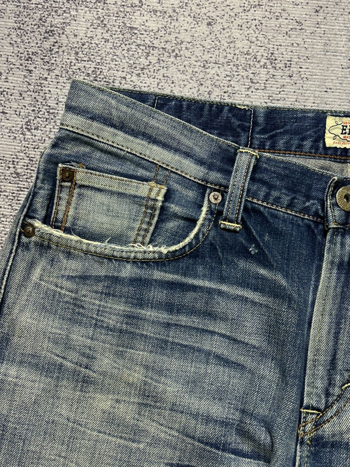 Undercover × Uniqlo 2000s Vintage Edwin 503 Washed Denim Jeans Size 34 Size US 34 / EU 50 - 8 Thumbnail