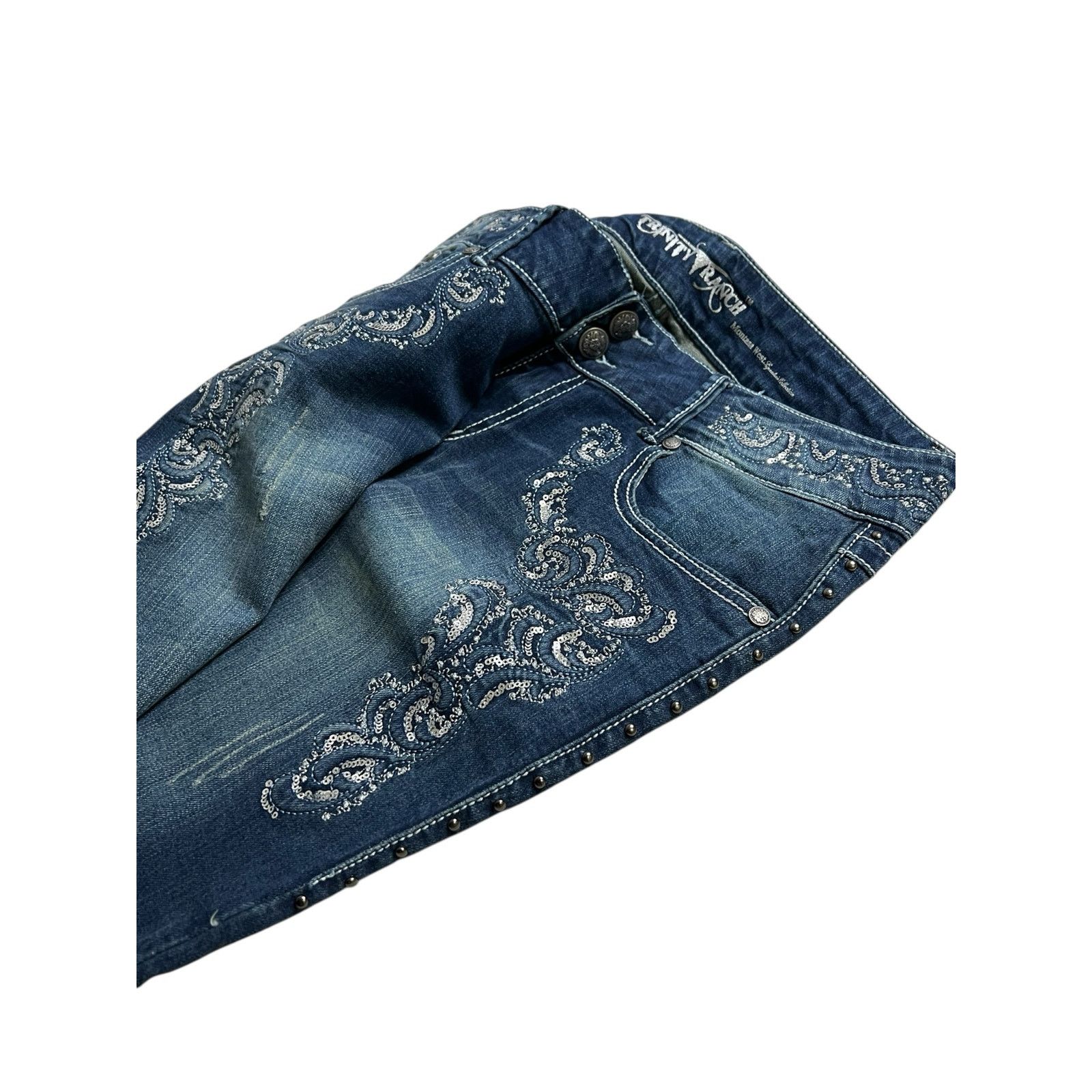 Other Y2K Trinity Ranch Women’s Jeans Sz 12 Dark Western 30x31 Size 34" / US 12 / IT 48 - 14 Thumbnail