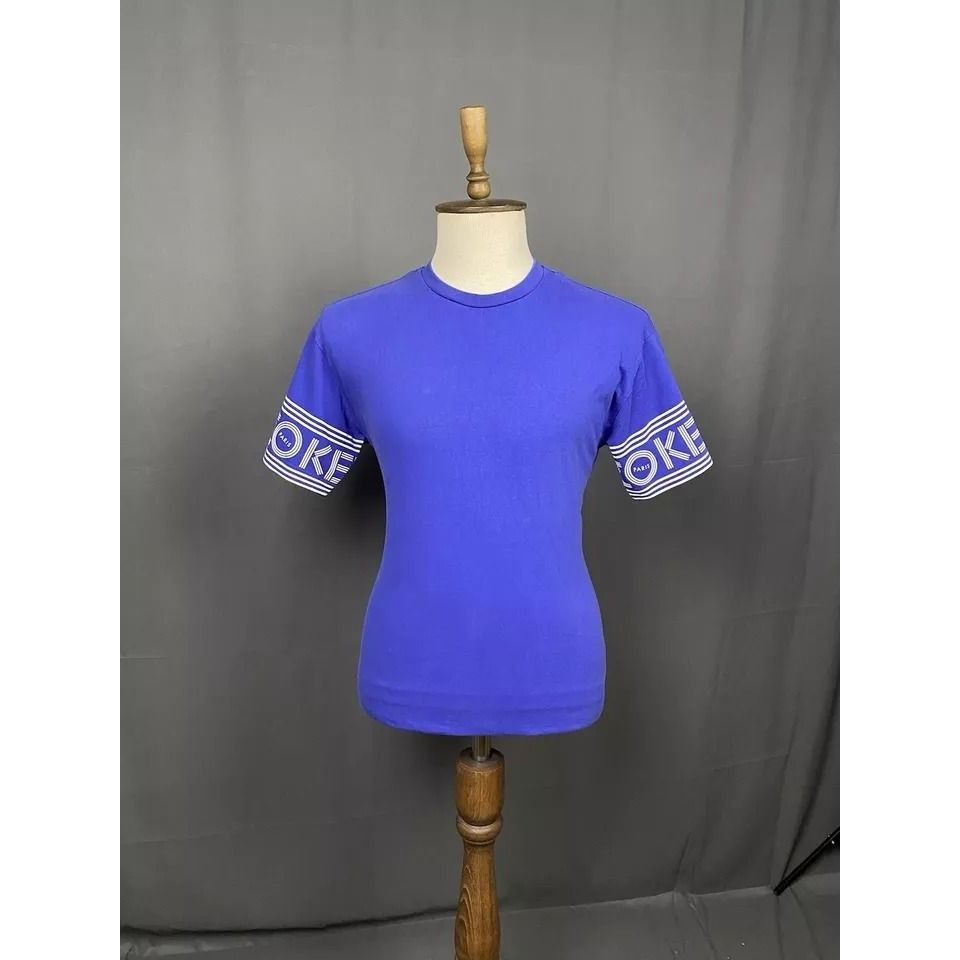Kenzo Kenzo Big Logo Men's Blue Sleeve Logo T-Shirt Size M Size US M / EU 48-50 / 2 - 2 Thumbnail