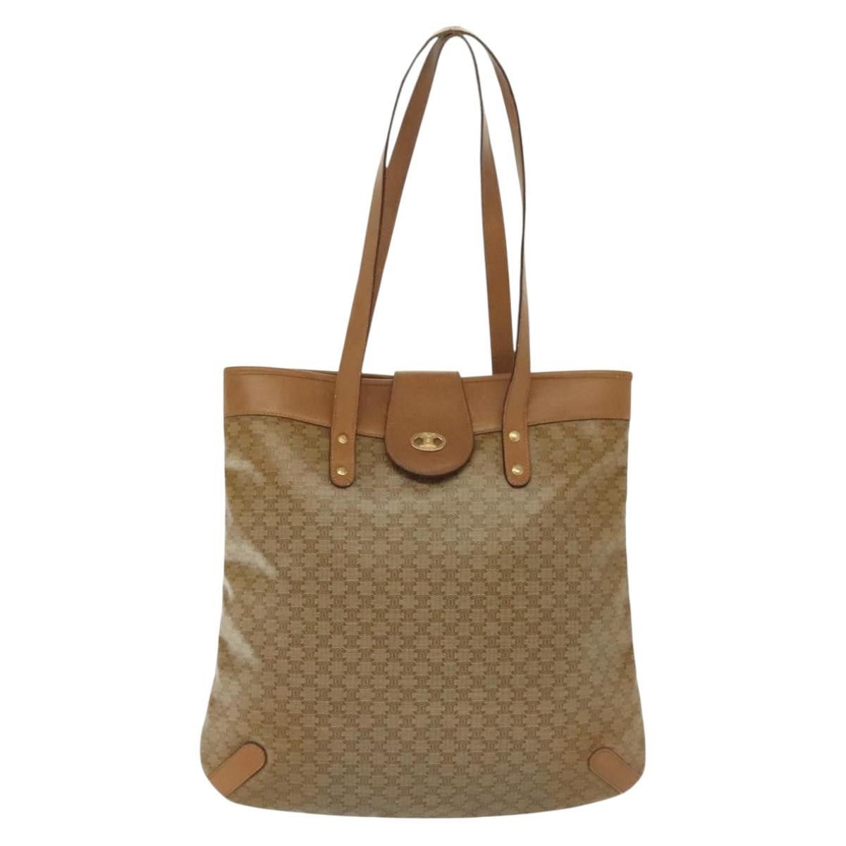 Celine CELINE Macadam Canvas Tote Bag Pvc Beige Gold Size ONE SIZE - 2 Thumbnail