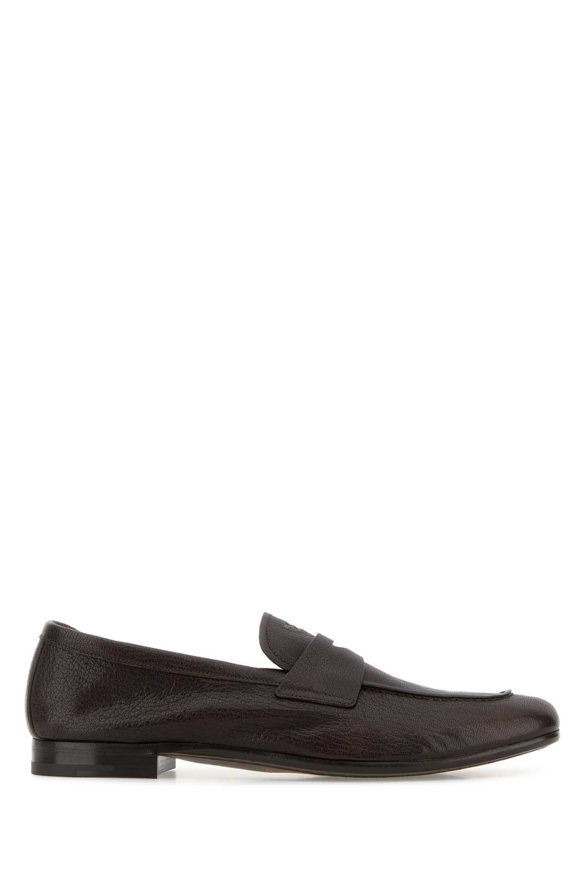 Prada Dark Brown Leather Loafers Size US 9.5 / EU 42-43 - 1 Thumbnail