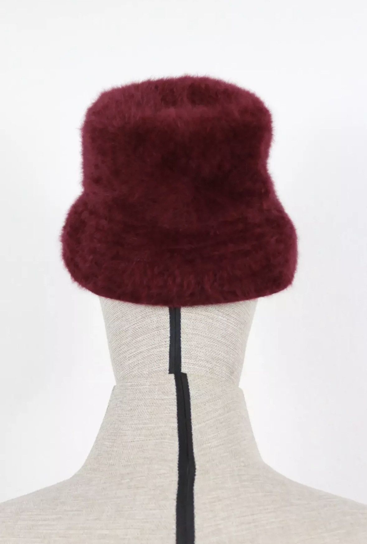 Kangol Kangol Burgundy Angora Fur Bucket Hat Size ONE SIZE - 3 Thumbnail