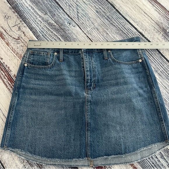 Madewell Madewell Rigid A-Line Blue Denim Skirt Size 24" / US 00 / IT 34 - 7 Thumbnail
