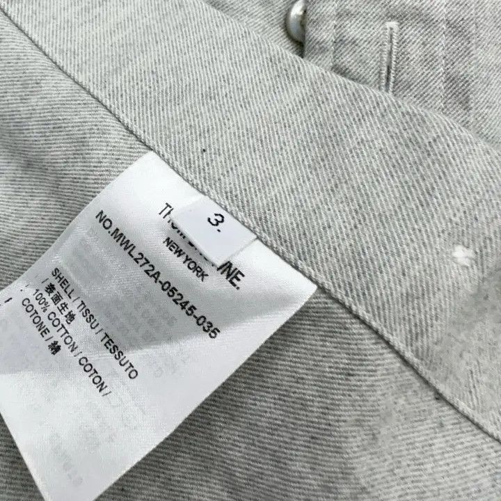 Thom Browne Thom Browne Classic Grey Long Sleeve Button-Up Shirt -2507 Size US M / EU 48-50 / 2 - 9 Thumbnail