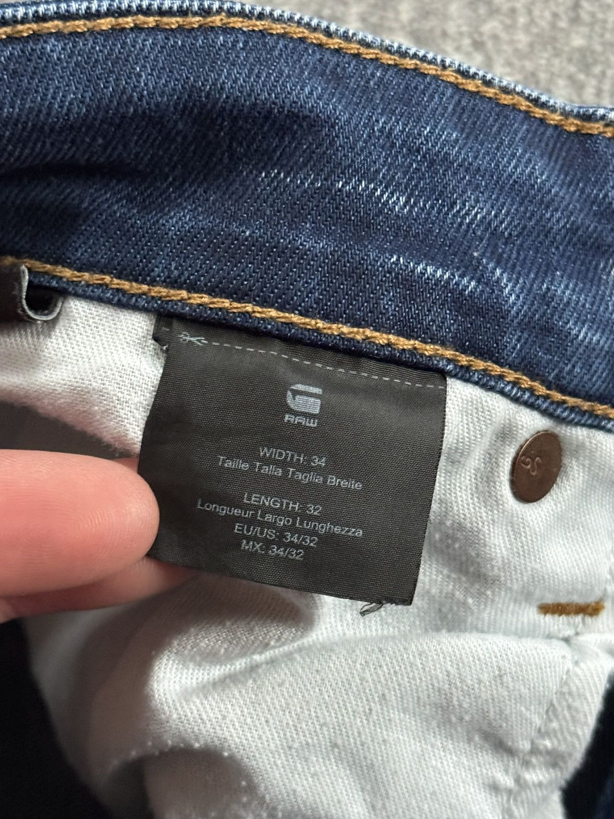 G-Star G star raw 34/32 3301 straight denim pants jeans trousers Size US 34 / EU 50 - 11 Thumbnail