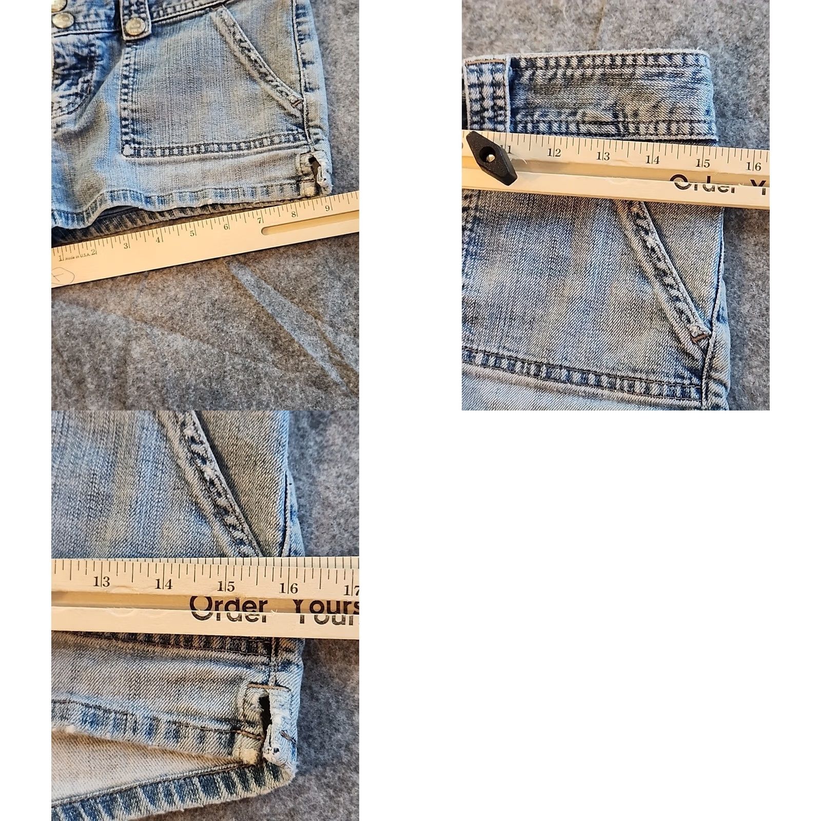 Abercrombie & Fitch VINTAGE Abercrombie & Fitch Shorts Womens Size 4 Denim Blue Hot Pants Jeans Stretch Regular Womens 4 Modern era 90s? Size 27" / US 4 / IT 40 - 8 Thumbnail