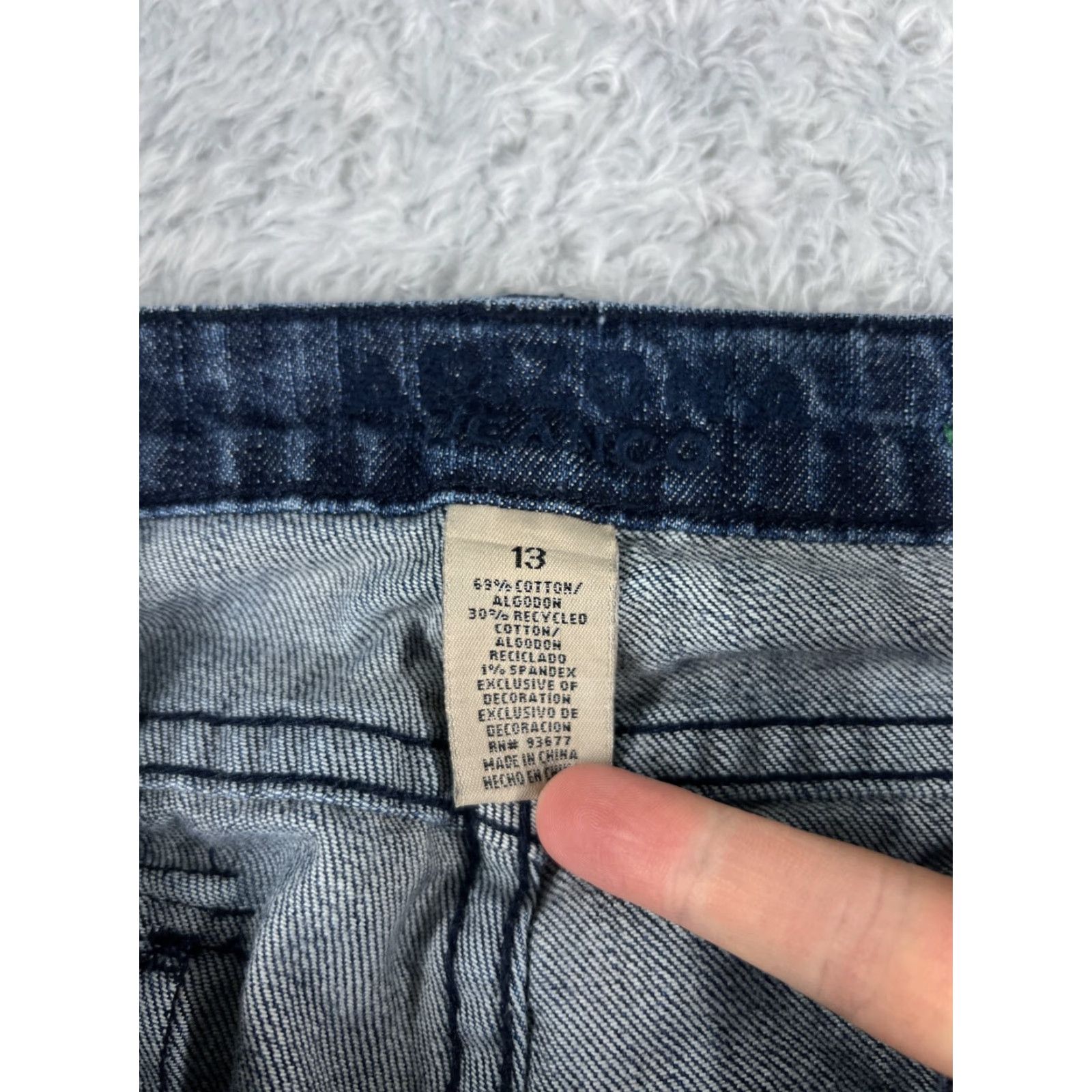 Vintage Arizona Jeans Co Jeans Womens Flared Denim Distressed Blue 32x30 Regular Cotton 13 5-Pocket Cowboy Southwestern Designer 90s? Size 34" / US 12 / IT 48 - 7 Thumbnail