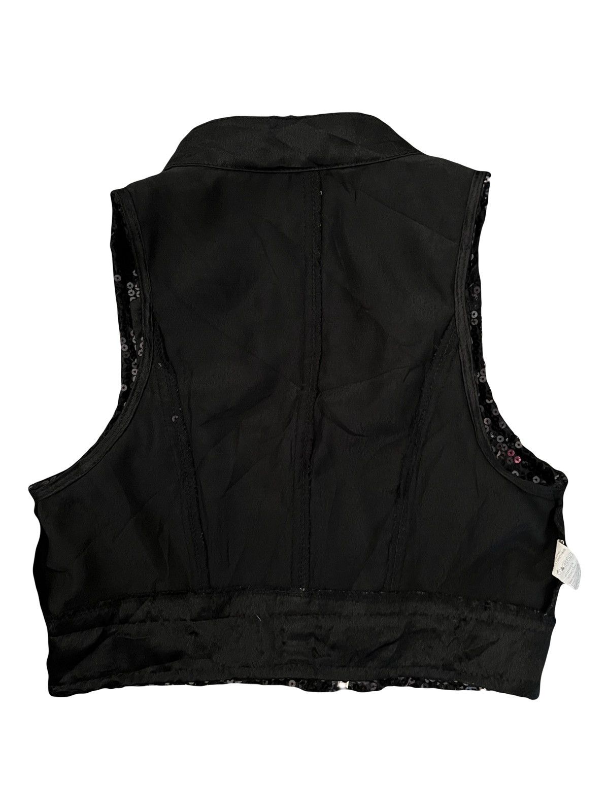 Japanese Brand Black sequin and stud cropped vest 🖤🧛🏻‍♀️ Size S / US 4 / IT 40 - 8 Thumbnail