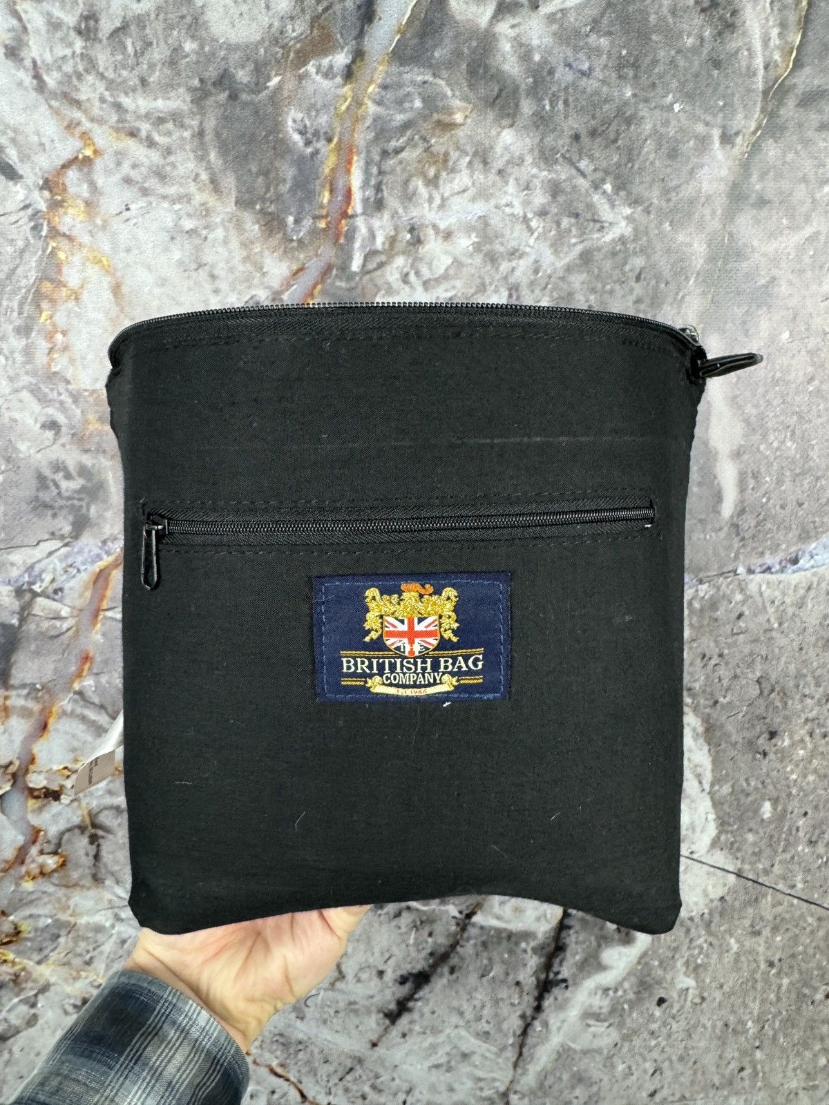 Harris Tweed Harris Tweed Wool Leather Toiletry Bag Grey Travel Pouch Size ONE SIZE - 11 Thumbnail