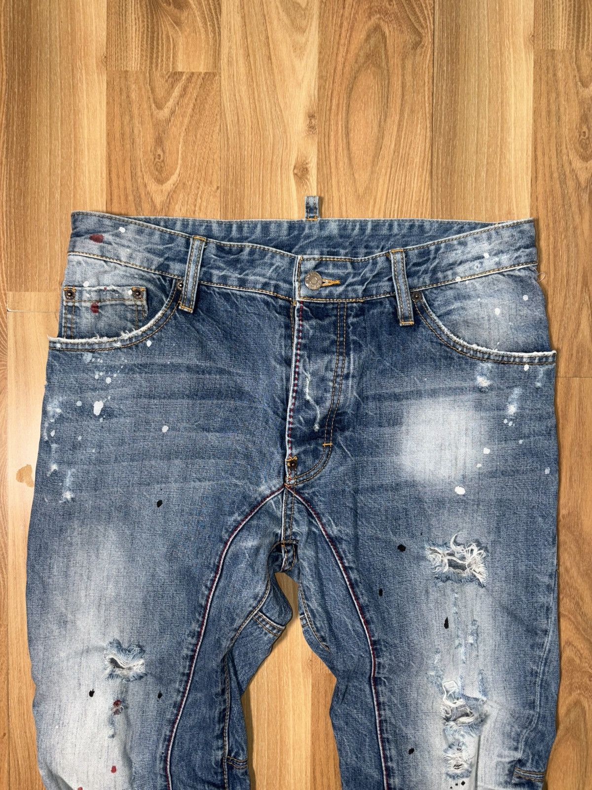 Japanese Brand The New Look Eight 3D Twisted Seam Distressed Denim -Size 28 Size US 28 / EU 44 - 3 Thumbnail