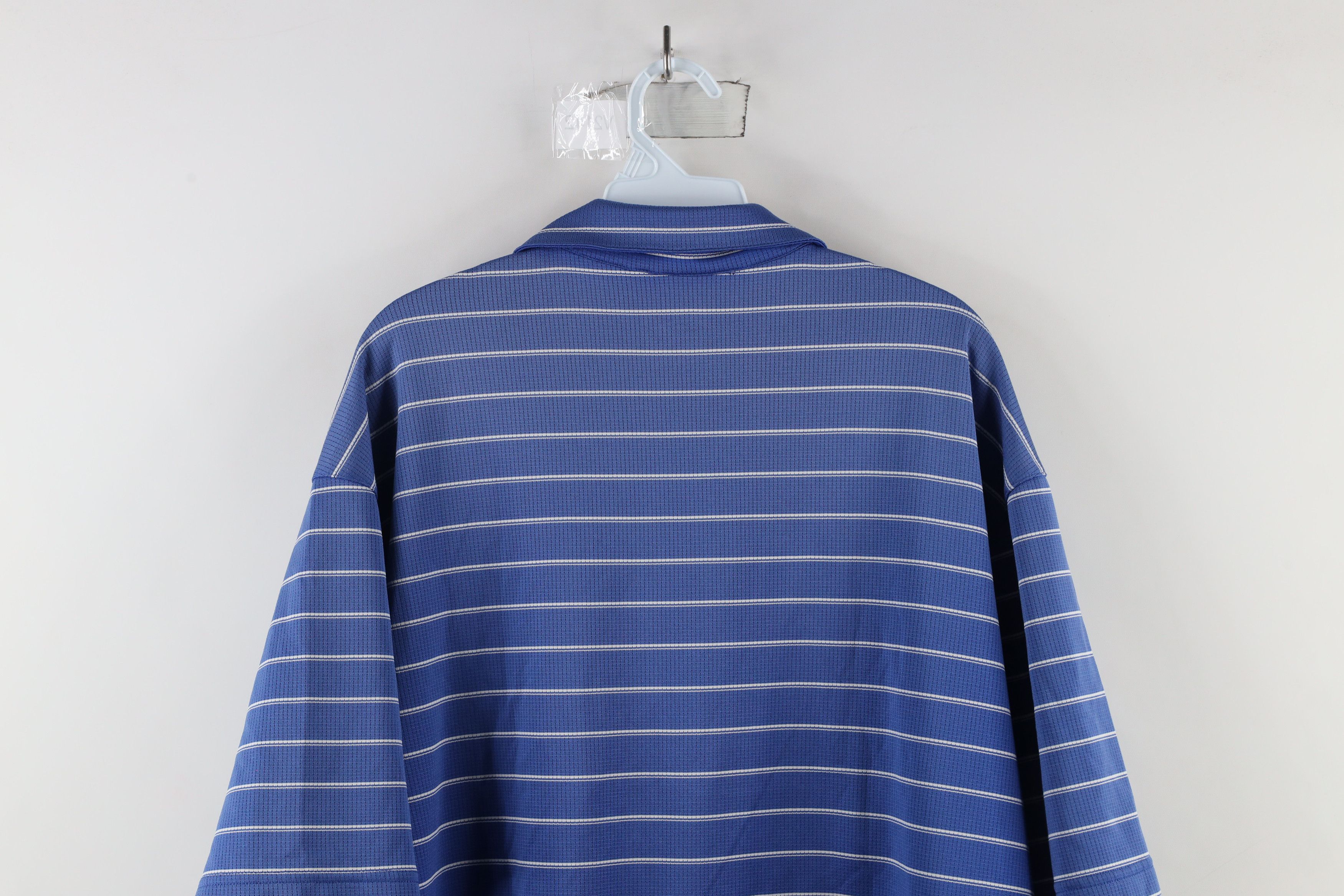 Nike × Vintage Vintage Nike Travis Scott Mini Swoosh Striped Knit Polo Size US XXL / EU 58 / 5 - 12 Thumbnail