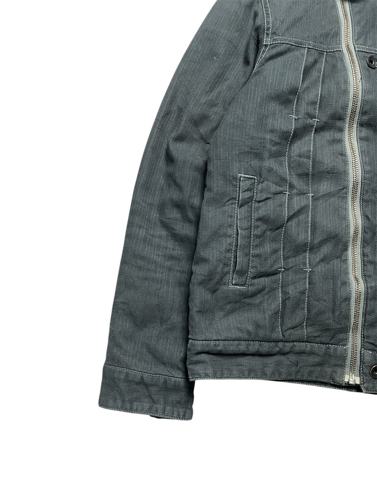 If Six Was Nine 2000’s Back Number - Assymetrical Denim Sherpa Jacket Size US M / EU 48-50 / 2 - 7 Thumbnail