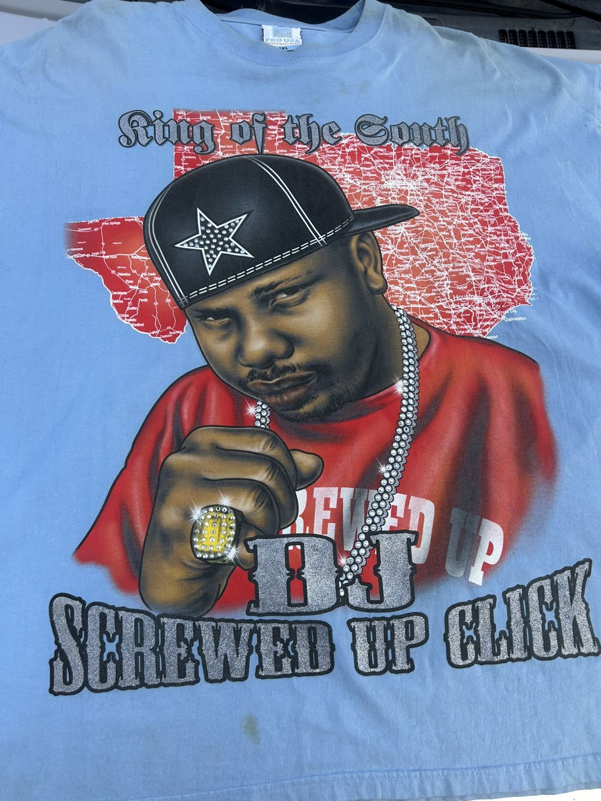 Vintage Vintage DJ Screw King of the South Screwed Up Click Rap Tee Size US XXL / EU 58 / 5 - 1 Thumbnail