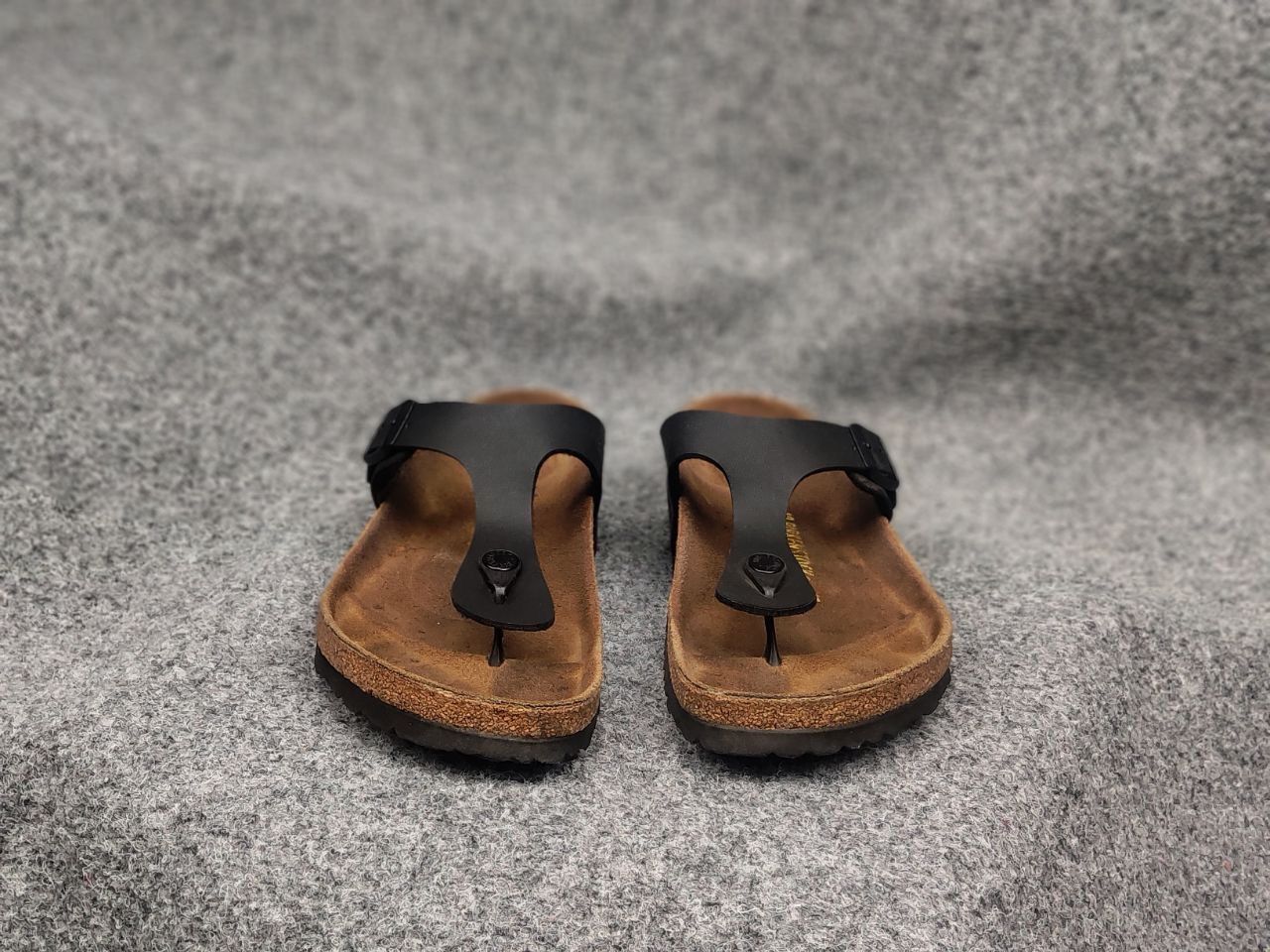 Birkenstock Birkenstock Gizeh Birko-Flor Sandal Leather Black Shoes Size US 9 / EU 42 - 2 Thumbnail