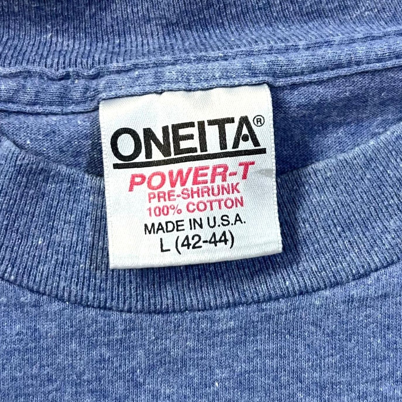 Vintage VINTAGE Oneita At The Movies Souvenir Graphic T-Shirt Blue Large Mens Size US L / EU 52-54 / 3 - 5 Thumbnail