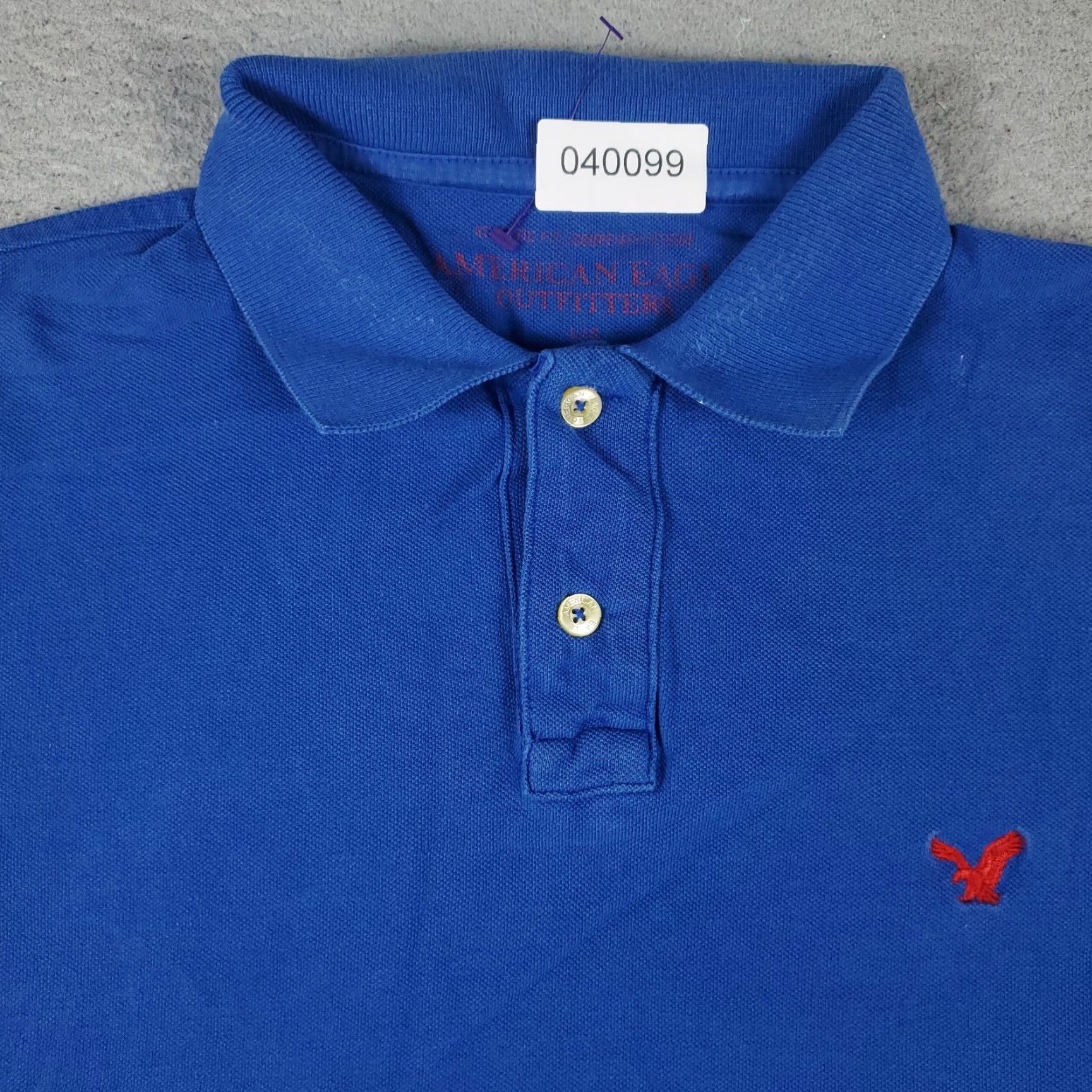 American Eagle Outfitters American Eagle Outfitters Polo Shirt Mens Large Blue Casual Short Sleeve Adult Size US L / EU 52-54 / 3 - 2 Thumbnail