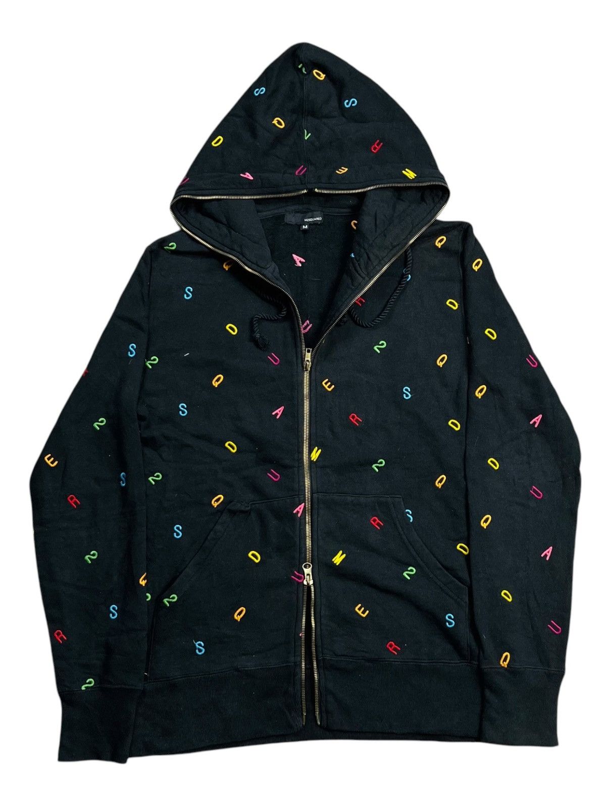 20471120 2000s M25SQUARED - GIMP Alphabet Zip Hoodie Size US M / EU 48-50 / 2 - 2 Thumbnail