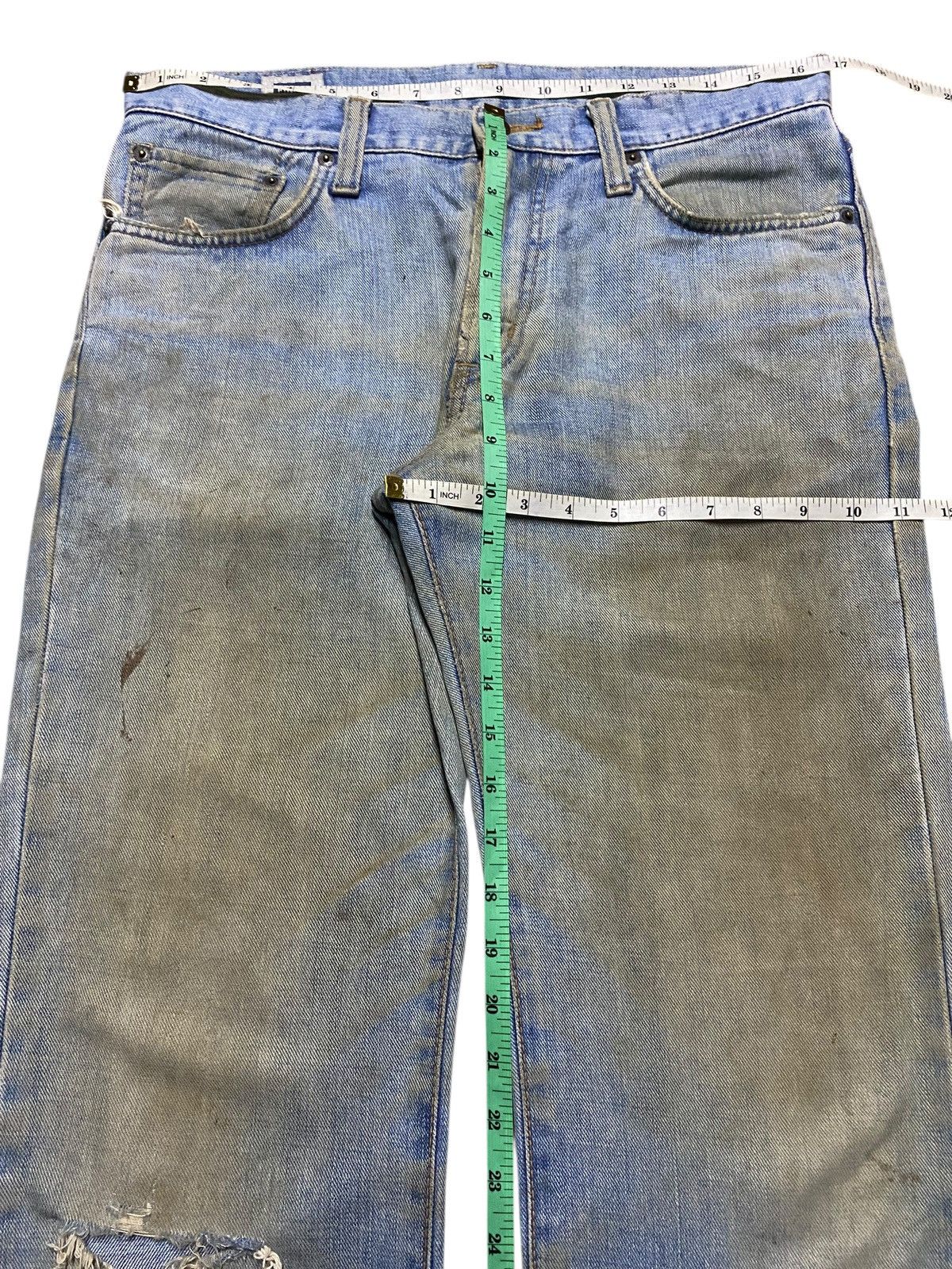 Edwin Japan Brand Edwin 403 Crazy Dirty Mud Wash Distressed Loose Size US 33 - 14 Thumbnail