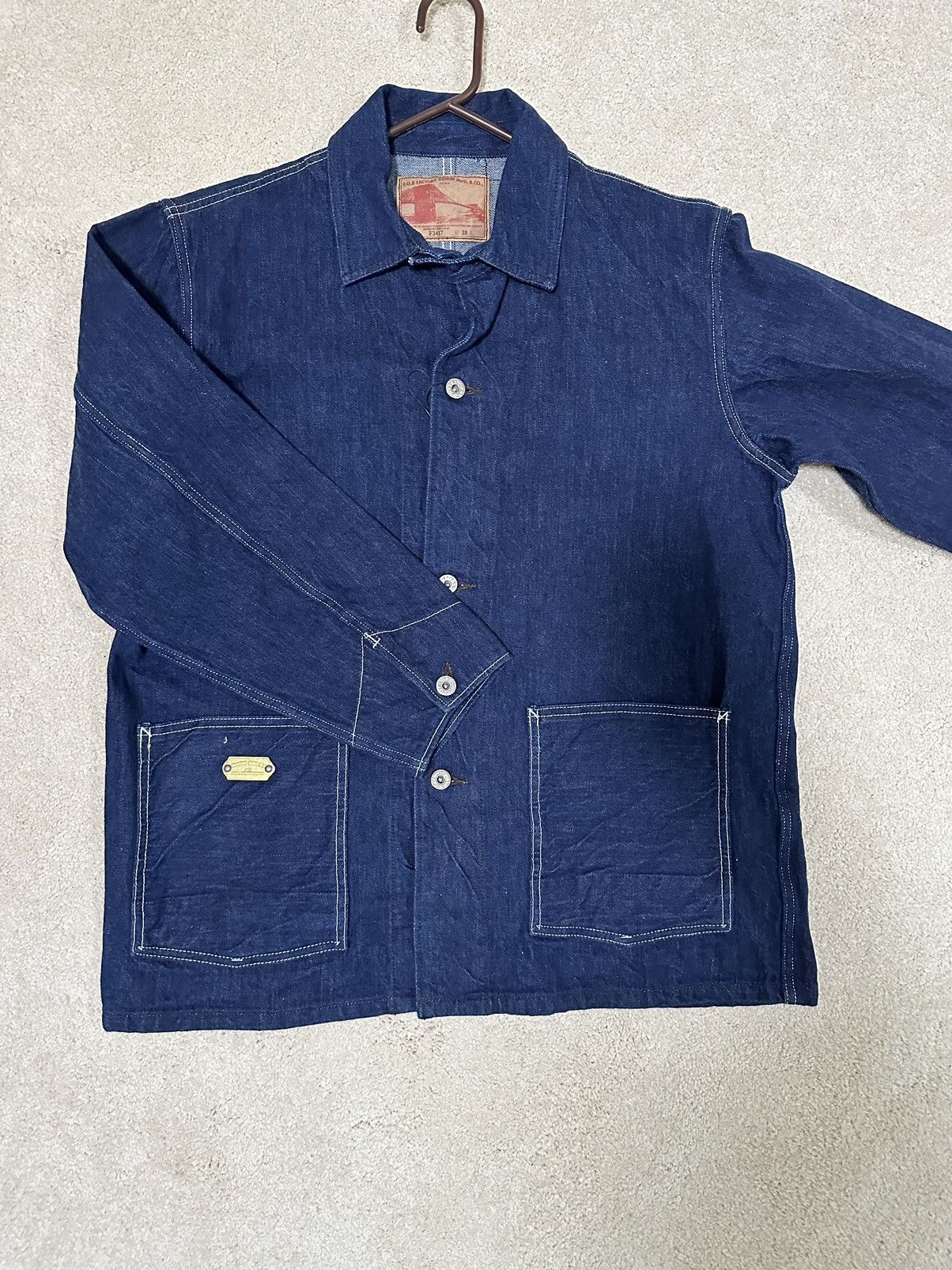 FOB Factory WW II denim coverall indigo jacket Size US M / EU 48-50 / 2 - 2 Thumbnail