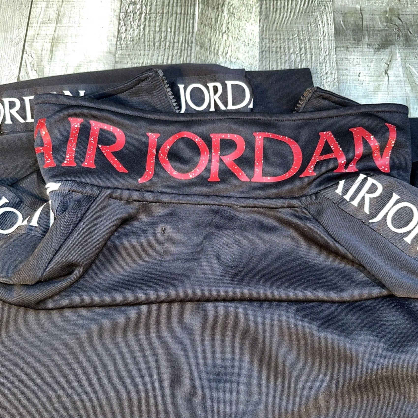 Jordan Brand VINTAGE Air Jordan Track Jacket Men XL Black Red Jumpman Full Zip Logo 90s 2000s Size US XL / EU 56 / 4 - 5 Thumbnail