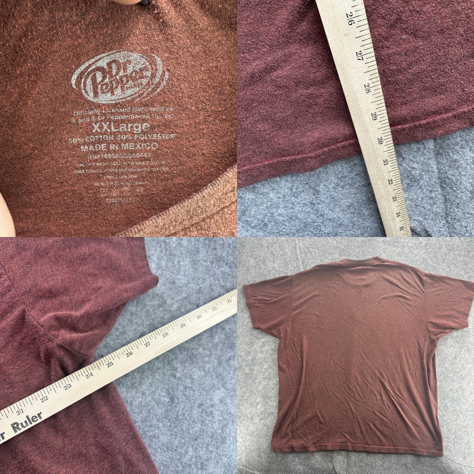 Vintage Dr Pepper Shirt Mens 2XL Brown Logo Graphic Tee Soft Poly Cotton Vintage Style Shirt Size US XXL / EU 58 / 5 - 8 Thumbnail