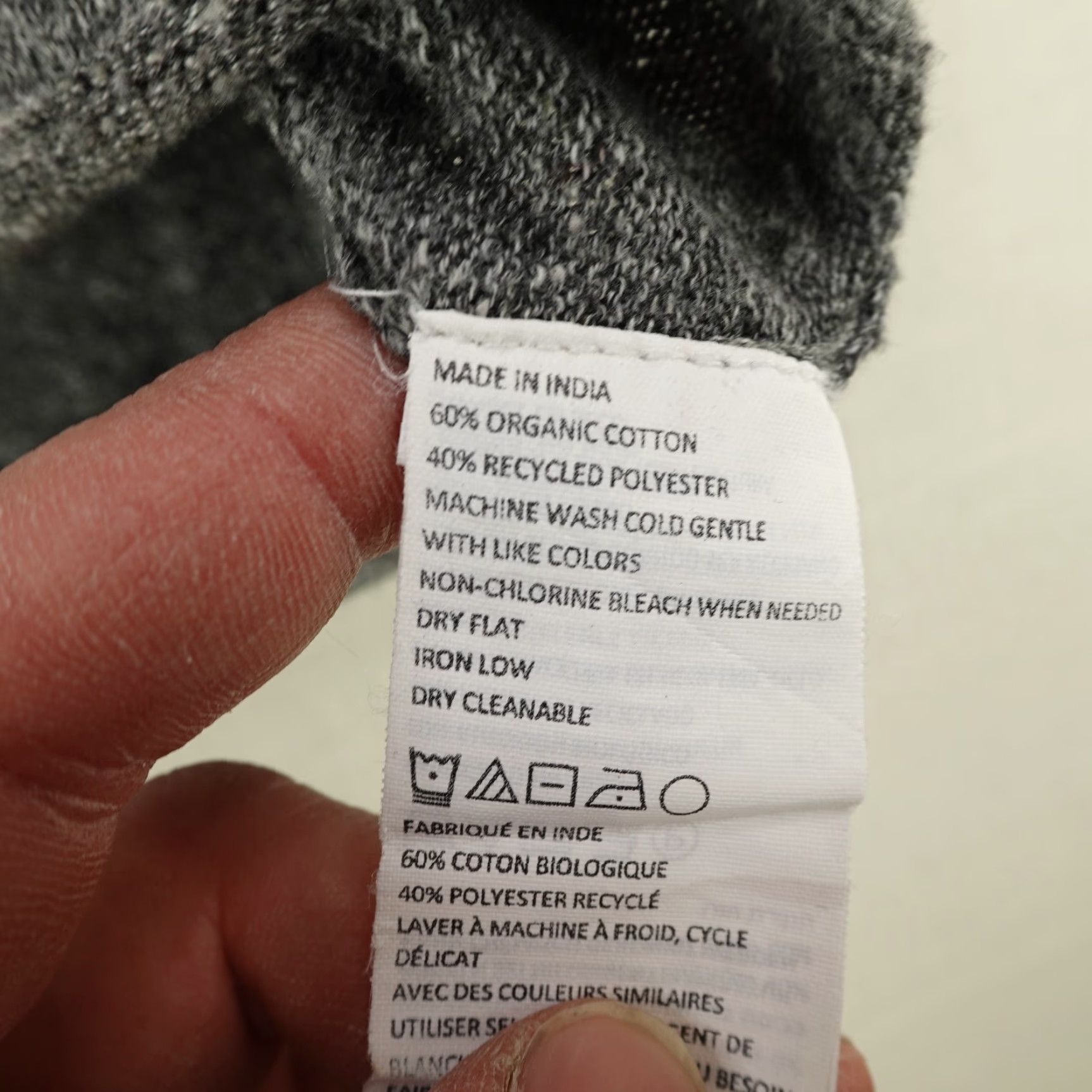 Prana PrAna Sweater Large Gray Organic Cotton Blend Crewneck Pullover Raglan Knit Mens Size US L / EU 52-54 / 3 - 5 Thumbnail