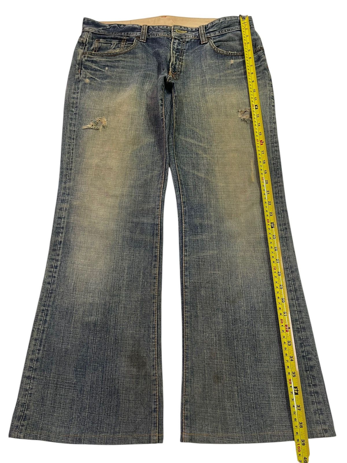 Hysteric Glamour Vintage Japanese Brand Mud Wash Distress Style Baggy Jeans Size US 36 / EU 52 - 12 Thumbnail