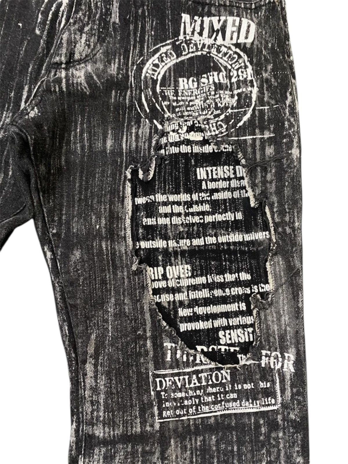 BERNINGS SHO Rare Berning-sho Punk Graphic Art Denim Size US 31 - 6 Thumbnail