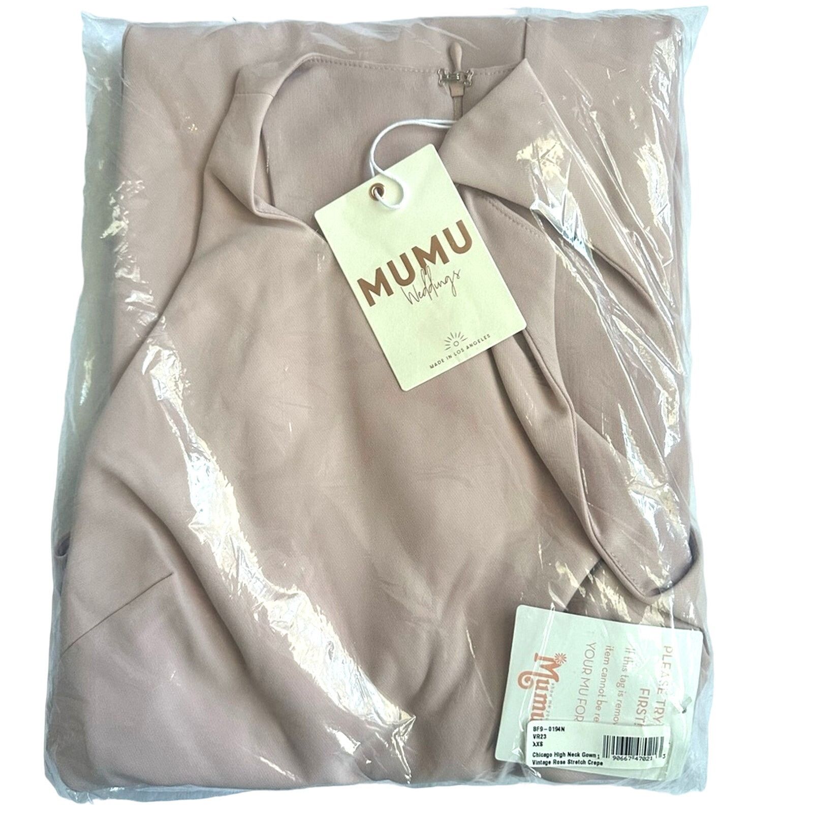 Show Me Your MuMu NWT Show Me Your MuMu High Neck Gown Vintage Rose Crepe 2XS Size XS / US 0-2 / IT 36-38 - 4 Thumbnail