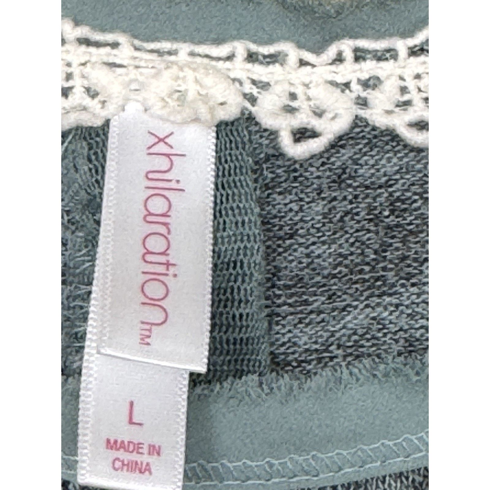Other Xhilaration Womens L Gray Long Sleeve Blouse Size L / US 10 / IT 46 - 8 Thumbnail