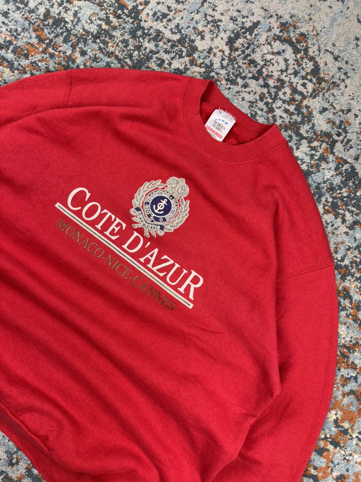Other × Vintage Vintage 90s Côte d’Azur azure coast graphic sweatshirt Size US XL / EU 56 / 4 - 3 Thumbnail