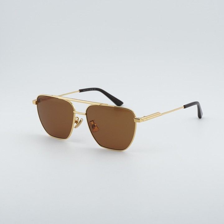 Bottega Veneta Bottega Veneta BV1236S 002 Sunglasses Gold Aviator Frame Size ONE SIZE - 2 Thumbnail