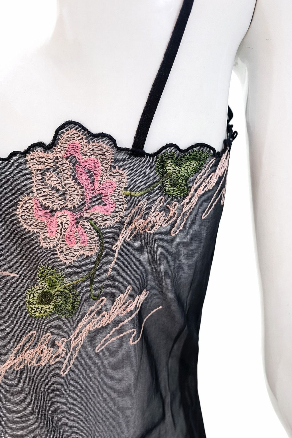 Dolce & Gabbana Dolce & Gabbana Sheer Mesh Floral Embroidered D&G Top Size M / US 6-8 / IT 42-44 - 7 Thumbnail