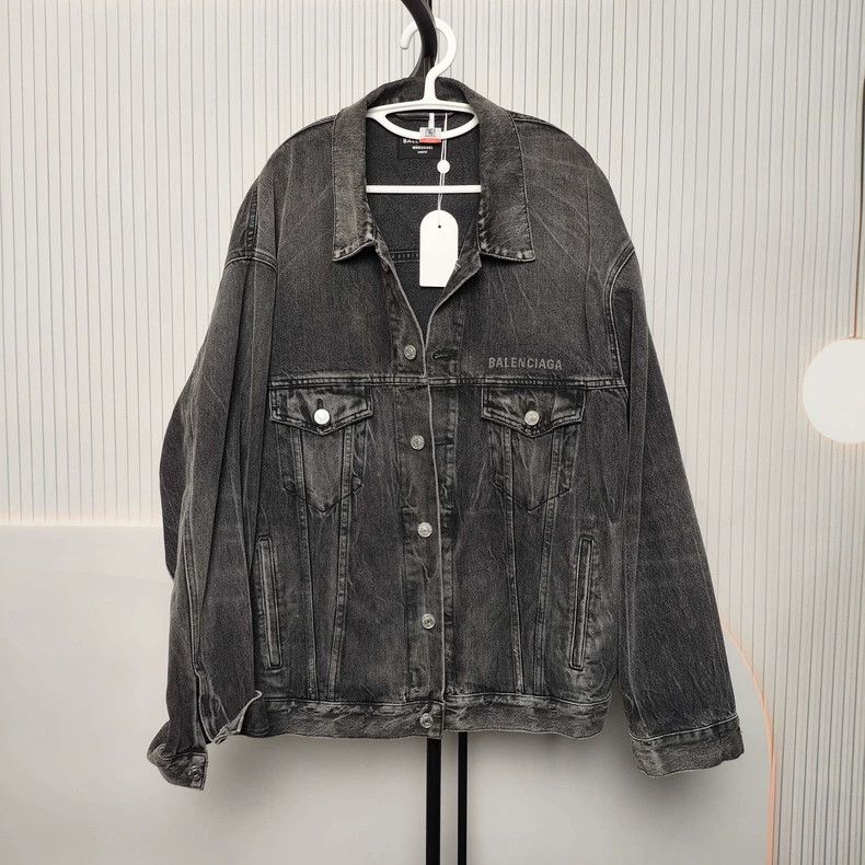 Balenciaga Balenciaga Gray Denim Jacket - dmc Size US S / EU 44-46 / 1 - 1 Thumbnail