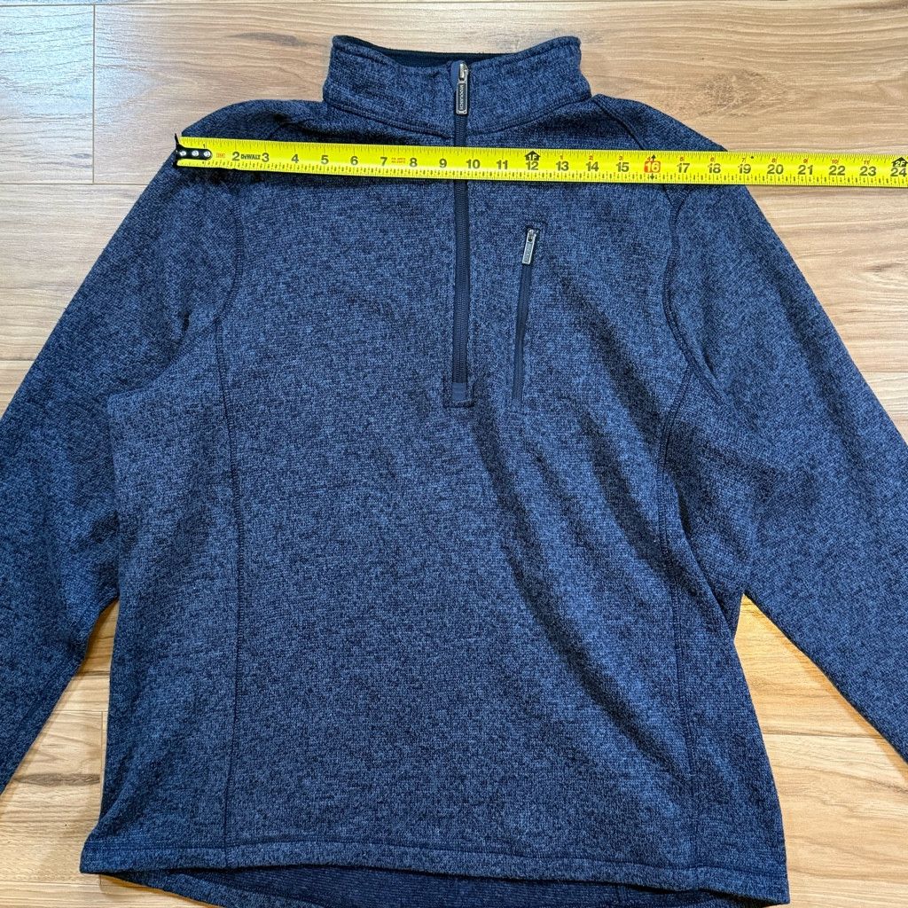Woolrich Woolen Mills Woolrich XL Navy Quarter Zip Fleece Pullover Size US XL / EU 56 / 4 - 3 Thumbnail
