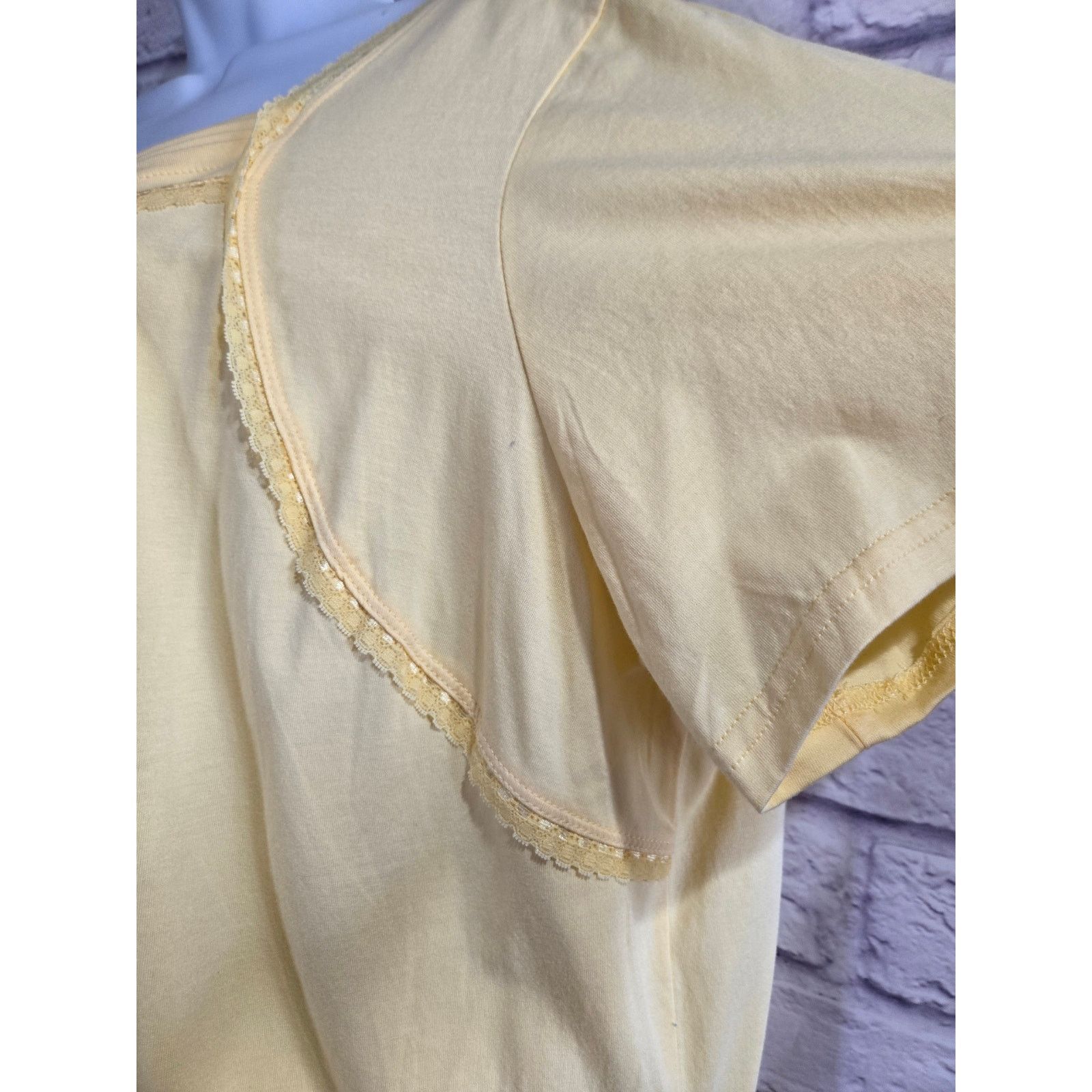 Other Roaman's Yellow Crisscross Pleated Bodice 1X Plus NWOTS Size XXL / US 16-18 / IT 52-54 - 3 Thumbnail